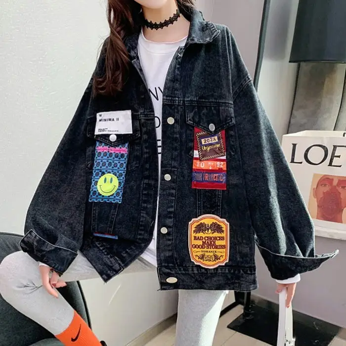 Spring and Autumn Ladies Cowboy Jacket Women Embroidered Loose Korean Style Joker Jacket 2021 New Retro Hong Kong Style Cardigan
Spring and Autumn Ladies Cowboy Jacket Women Embroidered Loose Korean Style Joker Jacket 2021 New Retro Hong Kong Style Cardigan