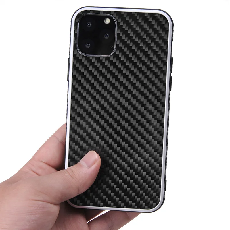 Чехол для телефона из углеродного волокна iphone 11 Pro max кевларовый защитный чехол
