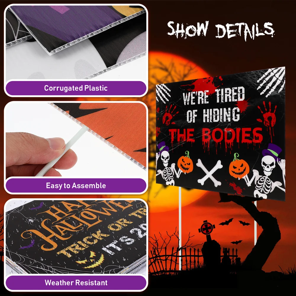 ABOOFAN 6pcs 2021 Yard Sign with 12pcs Stakes Outdoor Lawn Decorations Treat or Trick Party Supplies 
ABOOFAN 6pcs 2021 Yard Sign with 12pcs Stakes Outdoor Lawn Decorations Treat or Trick Party Supplies