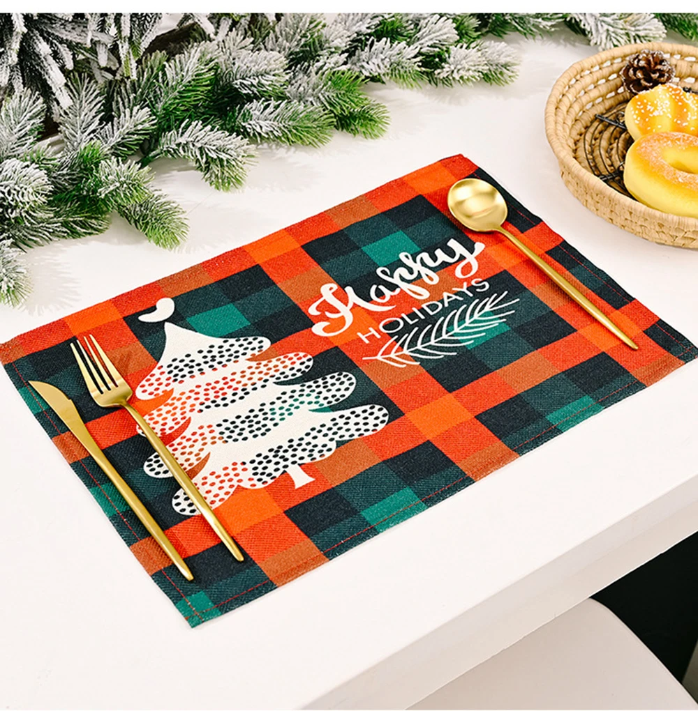 New Year Christmas Decorations 2022 Kitchen Placemat 44*30 Linen Coaster Fabric Table Mats Napkins Simple Design Tableware
New Year Christmas Decorations 2022 Kitchen Placemat 44*30 Linen Coaster Fabric Table Mats Napkins Simple Design Tableware