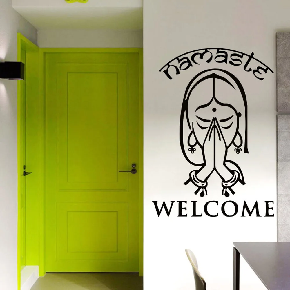 Welcome Words Wall Decals Indian Yoga Namaste Vinyl Wall Sticker Creatives Home Decoration Living Room Office Entry Way Y641
Welcome Words Wall Decals Indian Yoga Namaste Vinyl Wall Sticker Creatives Home Decoration Living Room Office Entry Way Y641