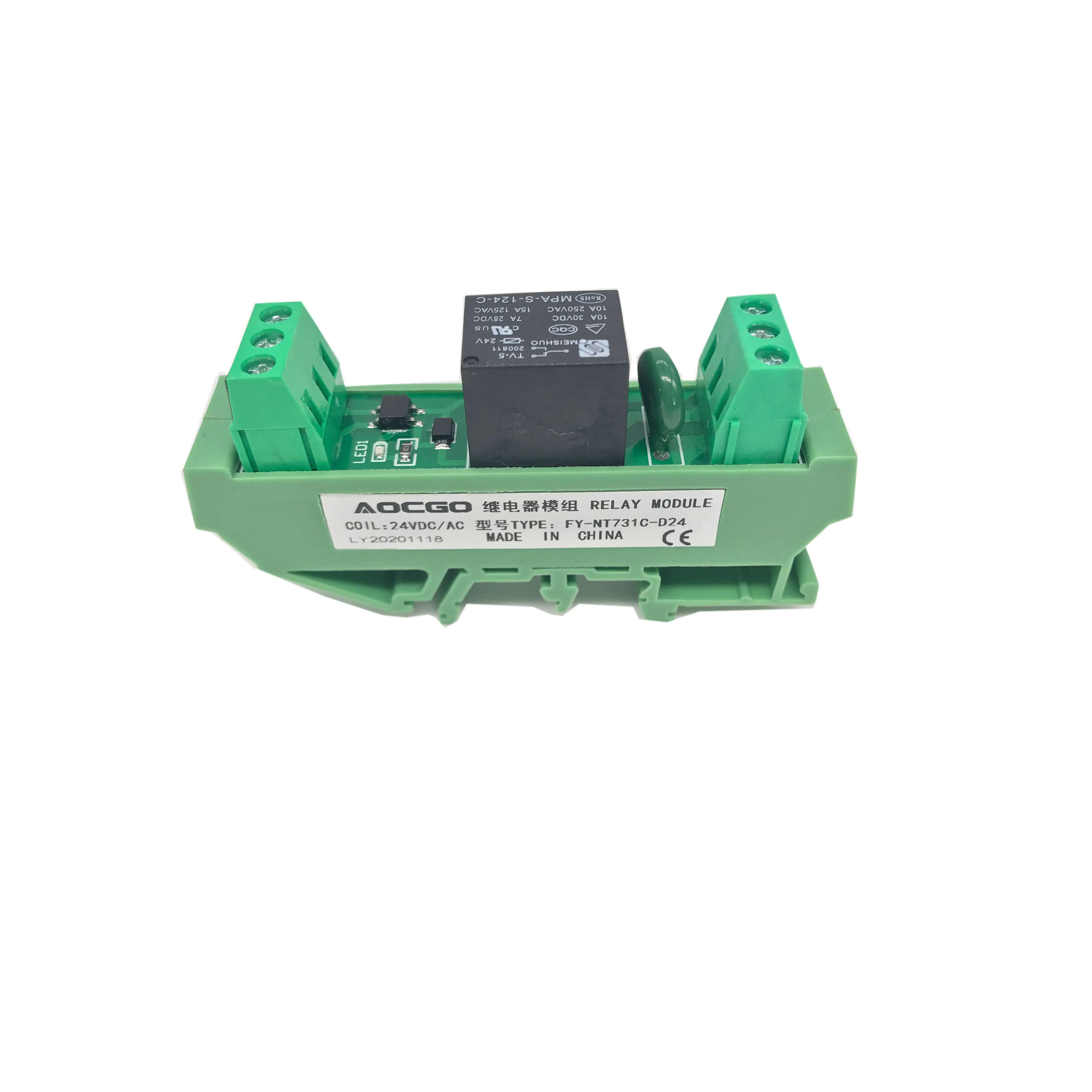 1 канал T73 AC/DC 24V DIN рейка релейный модуль|din rail mounted relays|din mounting raildin relay module |