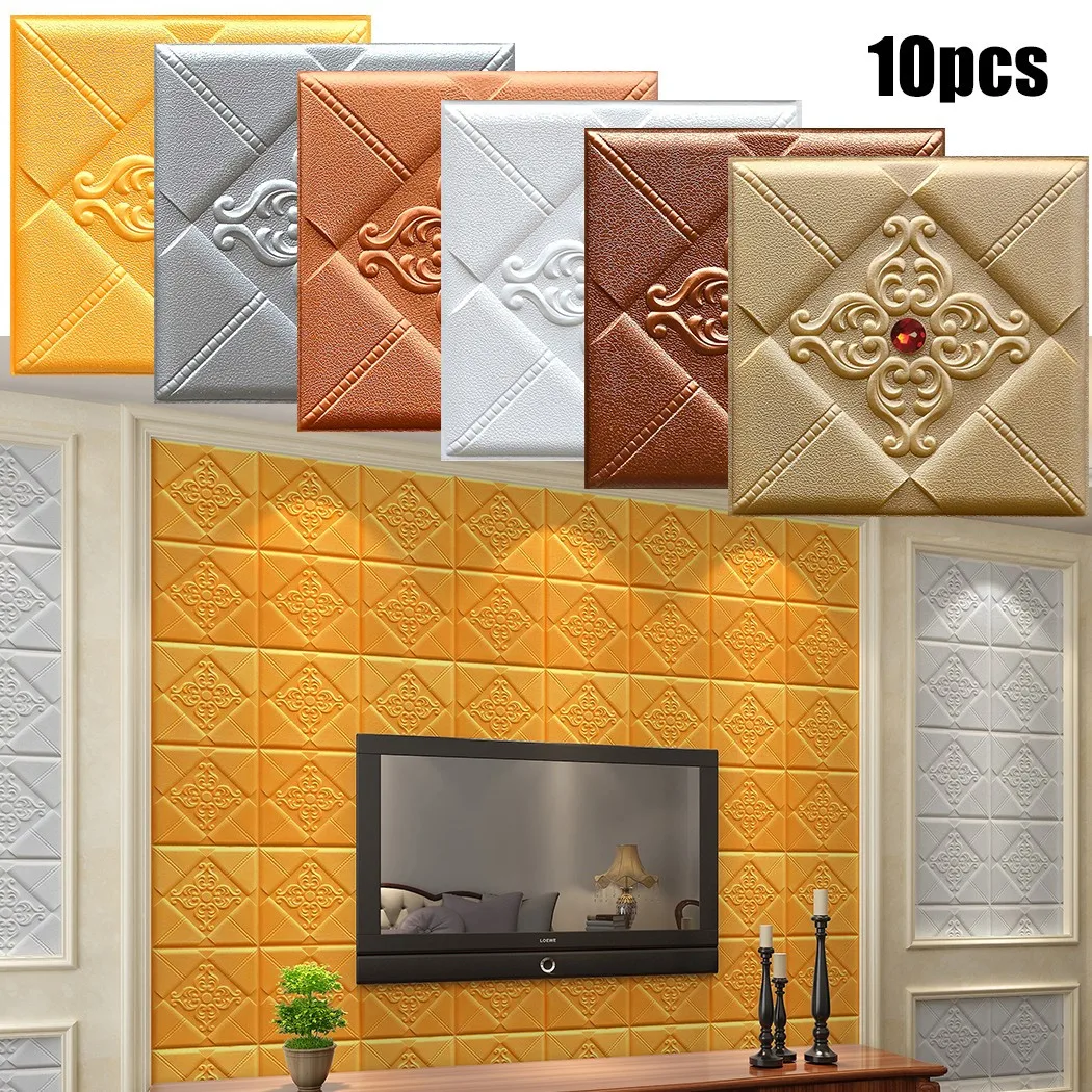 10 Pcs 30 * 30 * 1cm 3D Soft Package TV Background Wall Anti-collision Wall Sticker Home Decoration Stickers Wall Stickers
10 Pcs 30 * 30 * 1cm 3D Soft Package TV Background Wall Anti-collision Wall Sticker Home Decoration Stickers Wall Stickers