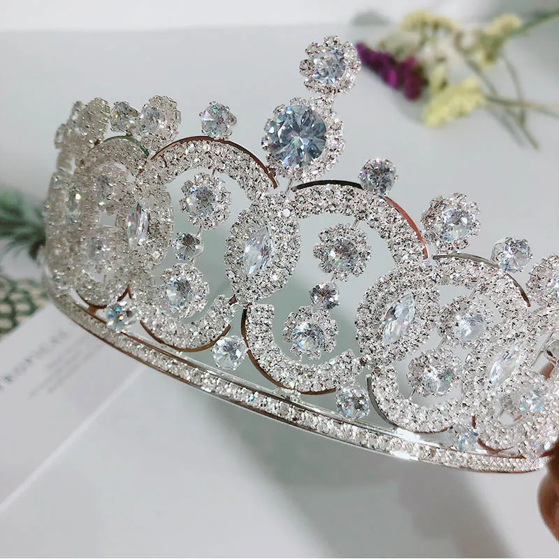 FORSEVEN Royal Princess Diadem Crystal Tiaras and Crowns Headband for Women Girls Bride Noiva Wedding Party Hair Ornaments | Украшения и