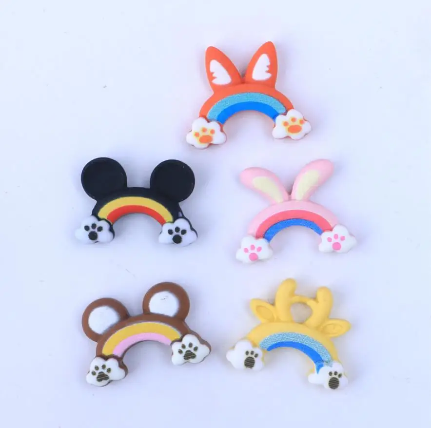 Mini Lovely Cartoon Animal Ear Rainbow Flatback Resin Art Supply Decoration Charm Craft Hair Bow Accessories
Mini Lovely Cartoon Animal Ear Rainbow Flatback Resin Art Supply Decoration Charm Craft Hair Bow Accessories