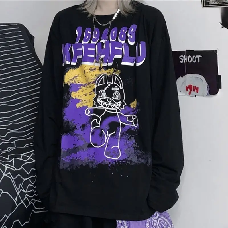 QWEEK Harajuku Gothic Black T-shirt Women Streetwear Vintage Long Sleeve Tshirt Tee Mall Goth Top Alt Clothes Kpop Hip Hop 2021
QWEEK Harajuku Gothic Black T-shirt Women Streetwear Vintage Long Sleeve Tshirt Tee Mall Goth Top Alt Clothes Kpop Hip Hop 2021