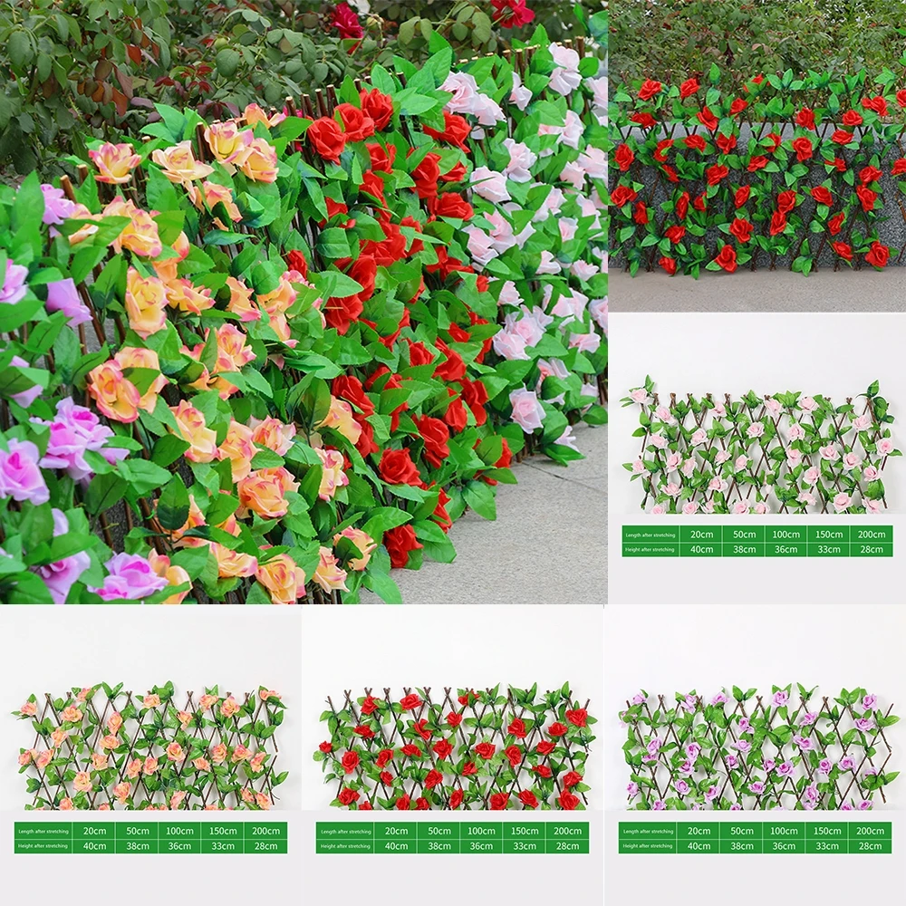 Simulation Leaves Flower Telescopic Fence Expanding Trellis Artificial Rose Flower Garden Wall Leaf Wood Telescopic Fence
Simulation Leaves Flower Telescopic Fence Expanding Trellis Artificial Rose Flower Garden Wall Leaf Wood Telescopic Fence