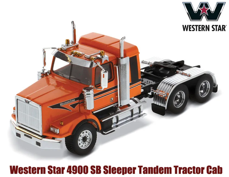 2021 New 1/50 Western Star 4900 SB Sleeper Tandem Tractor Cab in Metallic Orange with Black Stripes - Cab Only 71063 
2021 New 1/50 Western Star 4900 SB Sleeper Tandem Tractor Cab in Metallic Orange with Black Stripes - Cab Only 71063