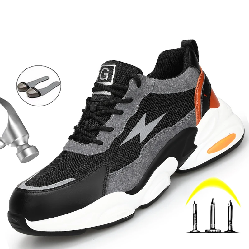 Wear-resistant Construction Shoes Men's Work Shoes With Steel Toe Cap Anti-smashing Work Boots Men's Safety Shoes Male Footwear
Wear-resistant Construction Shoes Men's Work Shoes With Steel Toe Cap Anti-smashing Work Boots Men's Safety Shoes Male Footwear