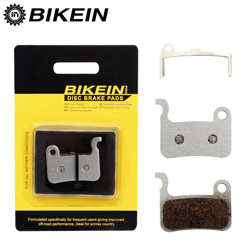 BIKEIN 4 пары серебро MTB прокладка дискового тормоза колодки для Shimano Deore M595 M596 SLX M665 XT