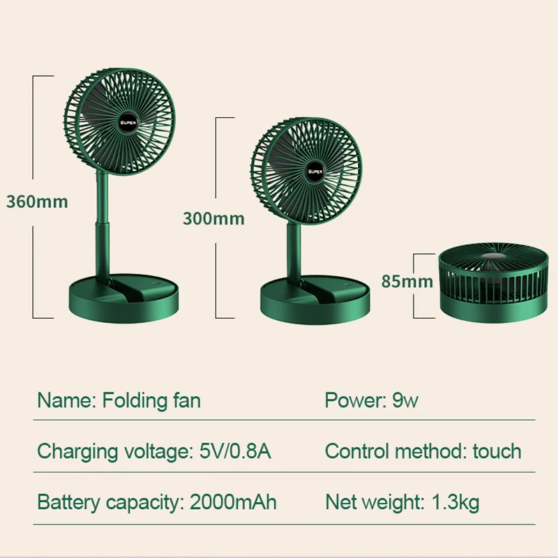Portable Fan Folding Telescopic Fans USB Rechargeable Ventilation Fan Office Desktop Fan Air Cooling for Household Bedroom 5V
Portable Fan Folding Telescopic Fans USB Rechargeable Ventilation Fan Office Desktop Fan Air Cooling for Household Bedroom 5V
