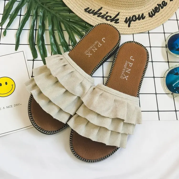 Slippers Casual Shoes Slipers Women Flock Slides Low Luxury 2021 Summer Flat Fashion Rome Fabric Rubber Hoof Heels Basic PU 
Slippers Casual Shoes Slipers Women Flock Slides Low Luxury 2021 Summer Flat Fashion Rome Fabric Rubber Hoof Heels Basic PU