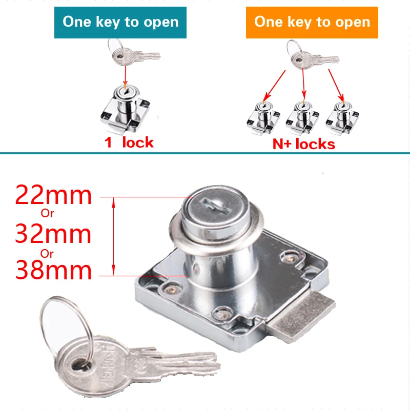 300Pcs Drawer Furniture Lock Same Key 22/33/38 mm Wardrobe Cabinet Door Locker Office Desk Letter MailBox
300Pcs Drawer Furniture Lock Same Key 22/33/38 mm Wardrobe Cabinet Door Locker Office Desk Letter MailBox