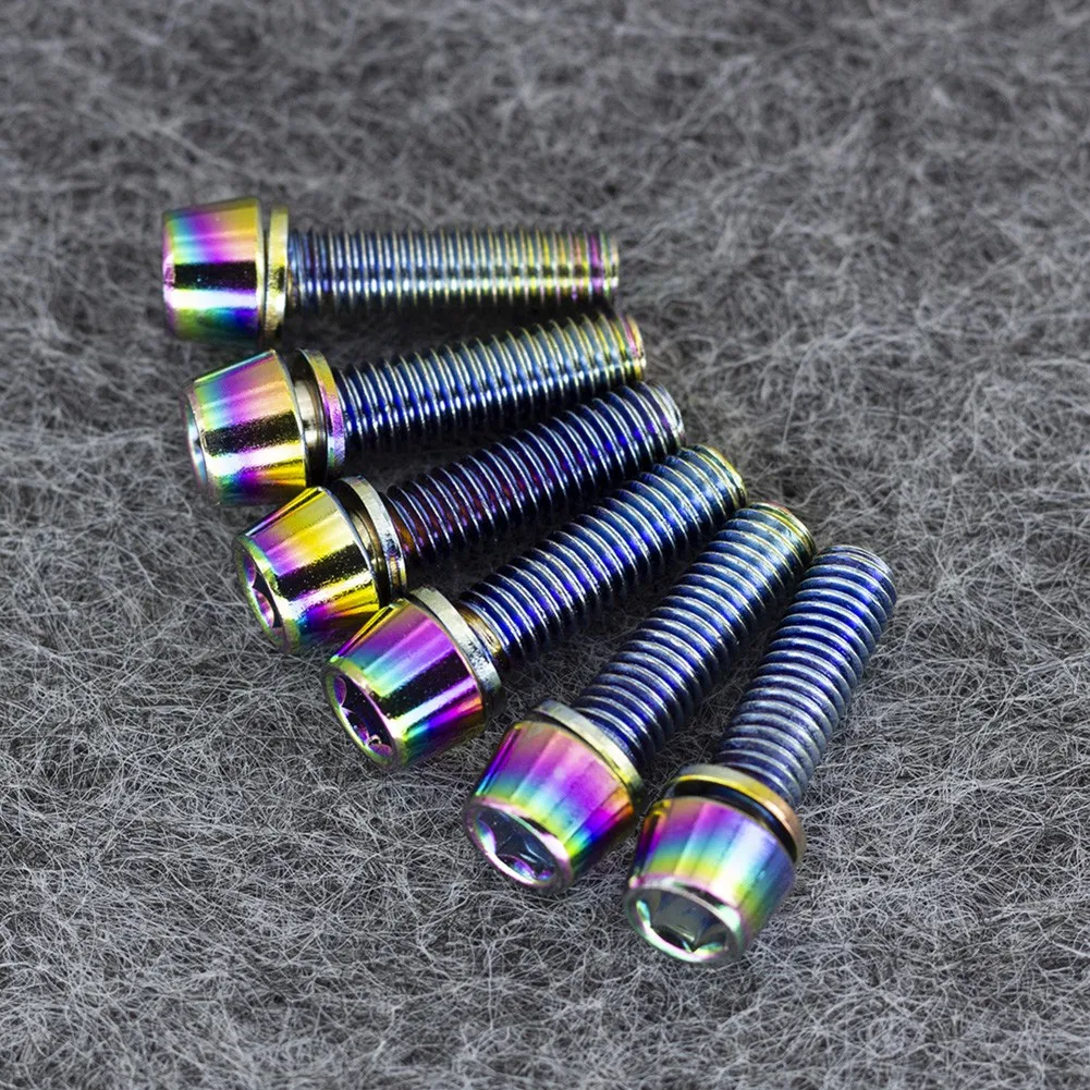 6pcs Bicycle Stem Bolt M5*18mm Titanium Alloy Anodized Bolts Anti-Rust Road/MTB Stainless Steel Bike Bicycle Parts Accessories
6pcs Bicycle Stem Bolt M5*18mm Titanium Alloy Anodized Bolts Anti-Rust Road/MTB Stainless Steel Bike Bicycle Parts Accessories