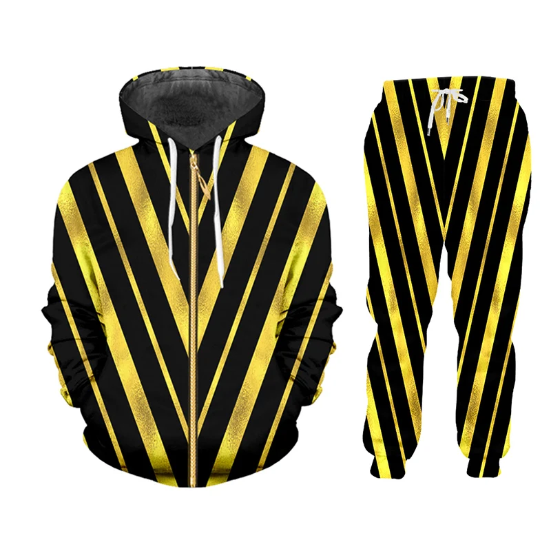 UJWI 3D Print Golden Lines Men's Stand-up Collar Jacket Pants Suit Hoodie Sweater Two-piece Set Bodybuilding Tracksuit 5XL
UJWI 3D Print Golden Lines Men's Stand-up Collar Jacket Pants Suit Hoodie Sweater Two-piece Set Bodybuilding Tracksuit 5XL