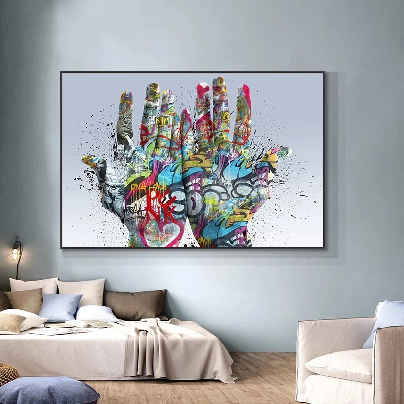 Modern Banksy Art Painting Hands Street Graffiti Canvas Painting Print Posters Wall Art Picture For Living Room Home Decor
Modern Banksy Art Painting Hands Street Graffiti Canvas Painting Print Posters Wall Art Picture For Living Room Home Decor