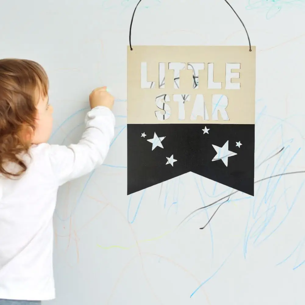 Wood Chip Wall Hanging Handmade DIY Nordic Style Banner Little Star Wood Chip Photo Prop for Children Room
Wood Chip Wall Hanging Handmade DIY Nordic Style Banner Little Star Wood Chip Photo Prop for Children Room