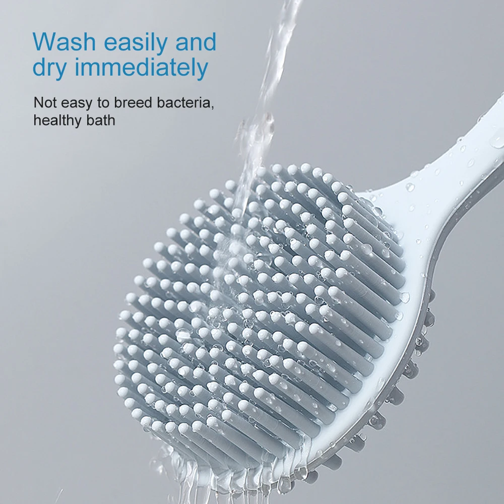 Multifunctional Silicone Brush Body Long Handle Double-Sided Bath Shower Brush Back Massage Exfoliation Wisp Body Scrub Brush
Multifunctional Silicone Brush Body Long Handle Double-Sided Bath Shower Brush Back Massage Exfoliation Wisp Body Scrub Brush