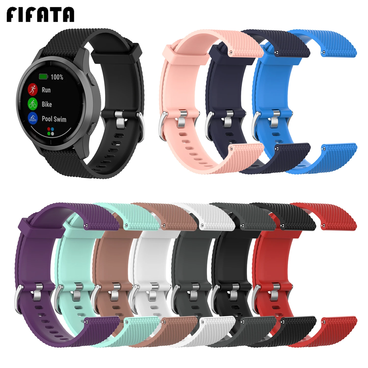 FIFATA ремешок сменный Браслет для наручных часов Garmin Forerunner 245 м 645 Vivoactive 4 3 Вену