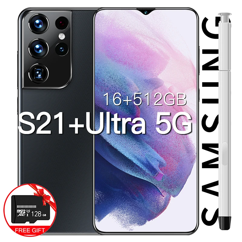 Sumsnug Galaxy S21+ Ultra 6.7Inch Smartphone 4G/5G Unlock 32+50MP 16GB+512GB 6800mAh Mobile Phone Global Version Android Phone
Sumsnug Galaxy S21+ Ultra 6.7Inch Smartphone 4G/5G Unlock 32+50MP 16GB+512GB 6800mAh Mobile Phone Global Version Android Phone