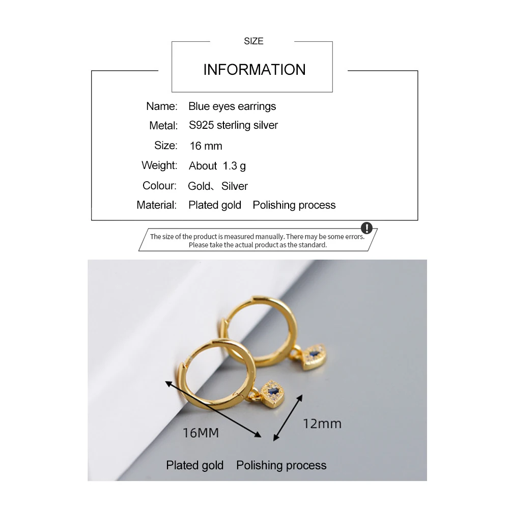 LATS 925 sterling Silver Devil's Eye Dangle Earrings Retro Golden Blue Eyes Earrings for Women 2020 Fashion Jewelry Drop Earing
LATS 925 sterling Silver Devil's Eye Dangle Earrings Retro Golden Blue Eyes Earrings for Women 2020 Fashion Jewelry Drop Earing