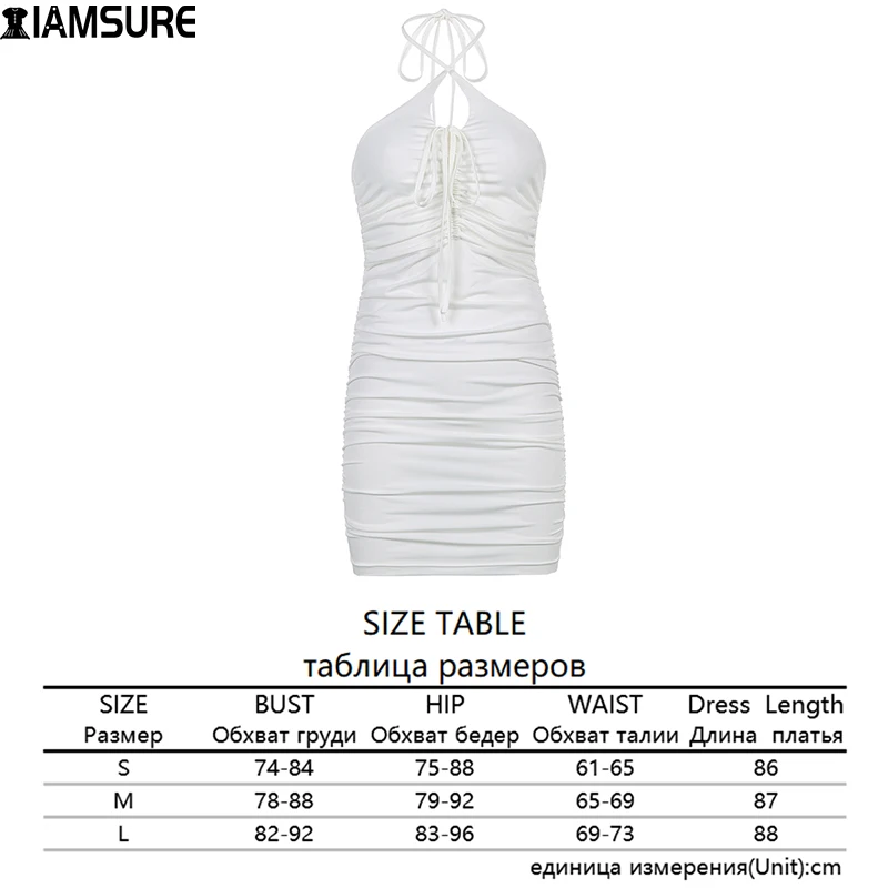 IAMSURE Sexy Drawstring Halter Dress Women 2021 Summer Party Night Club Wear Skinny Solid Hollow Out Dresses Casual Streetwear
IAMSURE Sexy Drawstring Halter Dress Women 2021 Summer Party Night Club Wear Skinny Solid Hollow Out Dresses Casual Streetwear