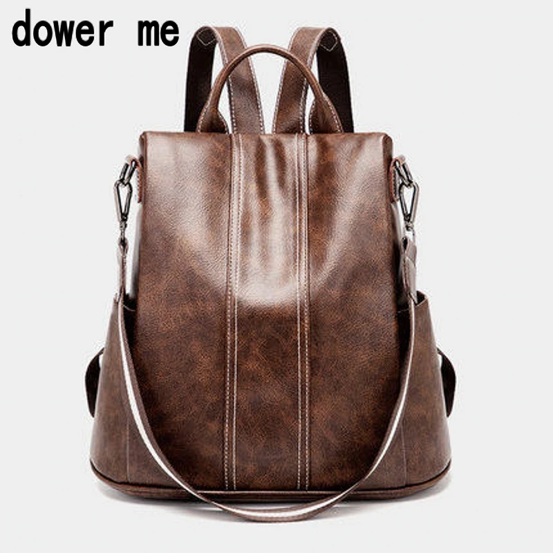 dower me 005 Leather backpack female 2019 new fashion wild trend casual ladies large capacity anti-theft soft leather bag
dower me 005 Leather backpack female 2019 new fashion wild trend casual ladies large capacity anti-theft soft leather bag