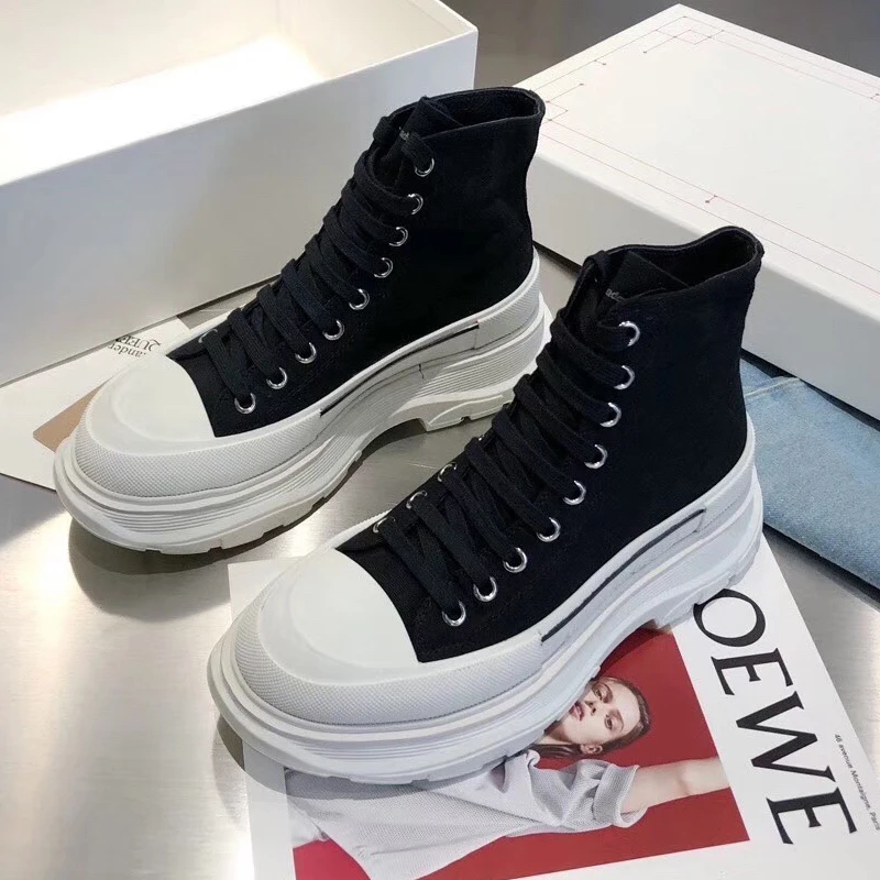 Sneakers Women High Top Breathable Luxury Designer Women Shoes Thick Bottom Canvas Shoes Alexander Footwear Casual Shoes Female
Sneakers Women High Top Breathable Luxury Designer Women Shoes Thick Bottom Canvas Shoes Alexander Footwear Casual Shoes Female