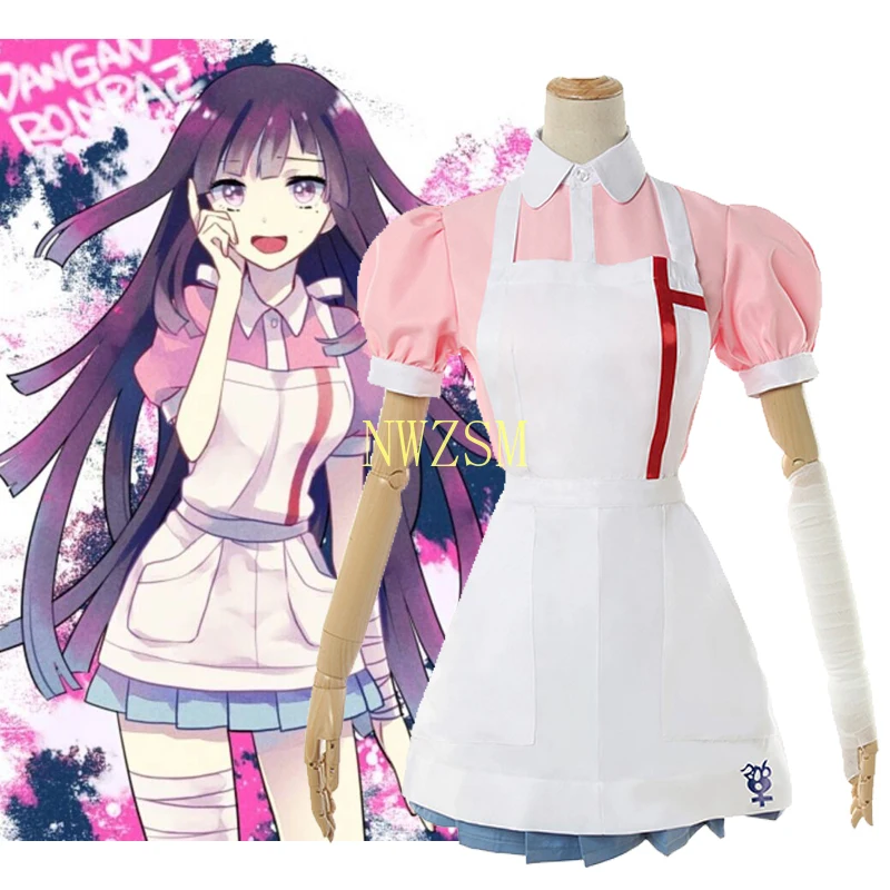 Anime Super Danganronpa 2 Cosplay Mikan Tsumiki Uniforms Costume for women shirt + apron + skirt + bandage Halloween carnival
Anime Super Danganronpa 2 Cosplay Mikan Tsumiki Uniforms Costume for women shirt + apron + skirt + bandage Halloween carnival