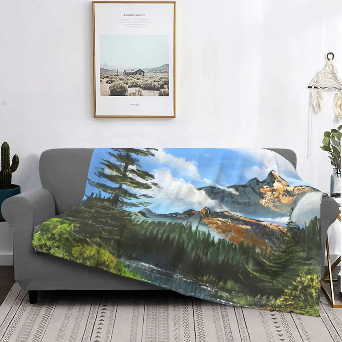 Manta de franela con paisaje de montaña de Bob Ross para acampar, ropa de cama ligera, colchas de oficina
Manta de franela con paisaje de montaña de Bob Ross para acampar, ropa de cama ligera, colchas de oficina