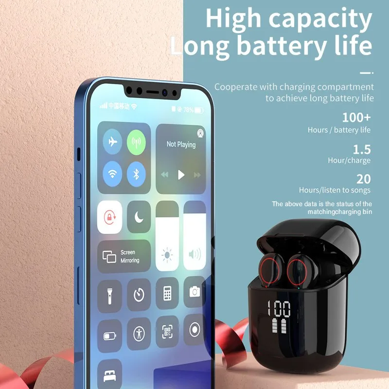 2021 New L31 Pro True Wireless Bluetooth Earphones Stereo Noise Canceling Headset BT5.0 TWS Touch Headphone with Digital Display
2021 New L31 Pro True Wireless Bluetooth Earphones Stereo Noise Canceling Headset BT5.0 TWS Touch Headphone with Digital Display