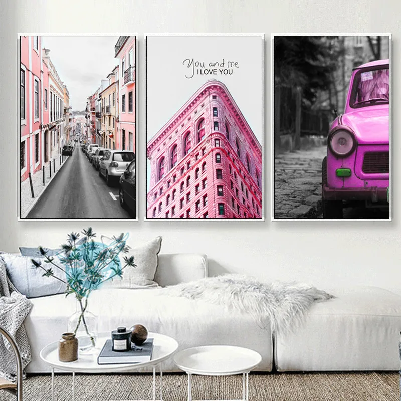 Urban Town Pink Landscape Painting Car and Art Building Home Decoration Canvas Painting Hd Poster Waterproof Ink Wall Art 
Urban Town Pink Landscape Painting Car and Art Building Home Decoration Canvas Painting Hd Poster Waterproof Ink Wall Art
