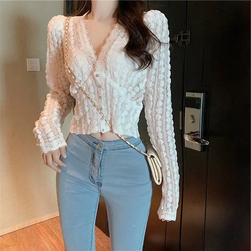 2020 nian Sexy Cutout V-neck Slim-Fit Long Sleeve Lace Shirt Top Blusas Ropa De Mujer
2020 nian Sexy Cutout V-neck Slim-Fit Long Sleeve Lace Shirt Top Blusas Ropa De Mujer