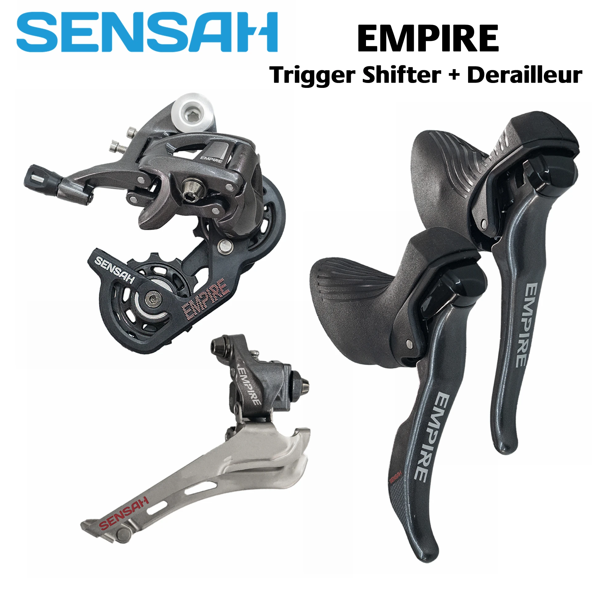 SENSAH Groupset SENSAH EMPIRE 2x11 Speed, 22s Road Groupset, Shifter + Rear Derailleurs + Front Derailleurs, RED, force, Rival
SENSAH Groupset SENSAH EMPIRE 2x11 Speed, 22s Road Groupset, Shifter + Rear Derailleurs + Front Derailleurs, RED, force, Rival
