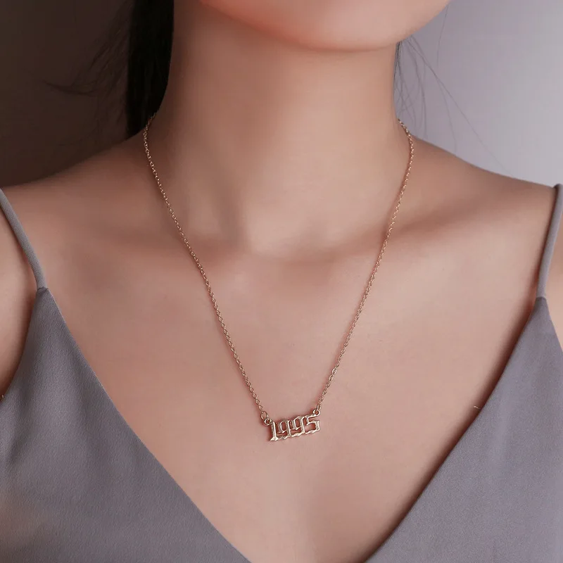 Fashion Year Necklace Men And Women Simple Charm Digital Pendant Couple Party Gift Birthday Gift Jewelry N2027
Fashion Year Necklace Men And Women Simple Charm Digital Pendant Couple Party Gift Birthday Gift Jewelry N2027
