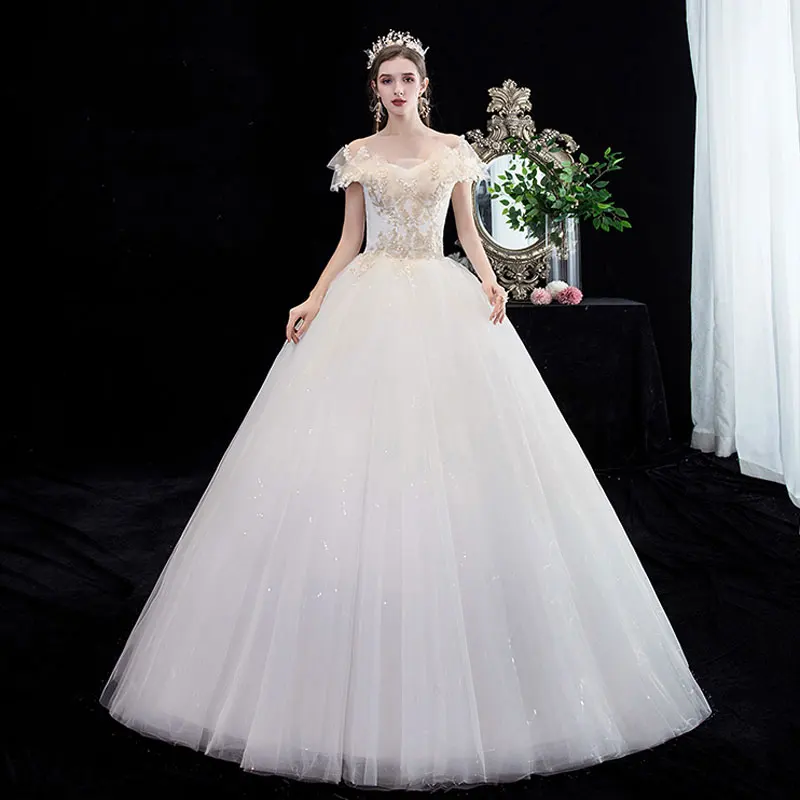 AE0077 New Style Plus Size Lace Off The Shoulder Wedding Dress Robe De Mariee Vestido Robe De Soiree Bride To Be Gown A-line
AE0077 New Style Plus Size Lace Off The Shoulder Wedding Dress Robe De Mariee Vestido Robe De Soiree Bride To Be Gown A-line
