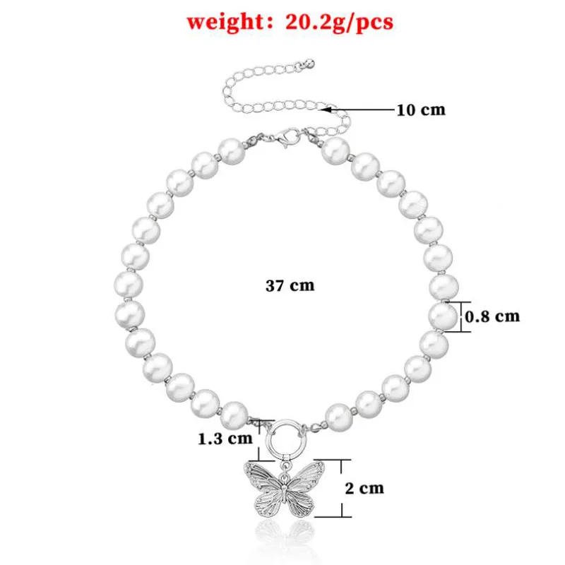 Pearl Bead Chain Necklaces Butterfly Pendant Necklace for Women Fashion Short Choker Necklace Neck Jewelry Party Gift
Pearl Bead Chain Necklaces Butterfly Pendant Necklace for Women Fashion Short Choker Necklace Neck Jewelry Party Gift