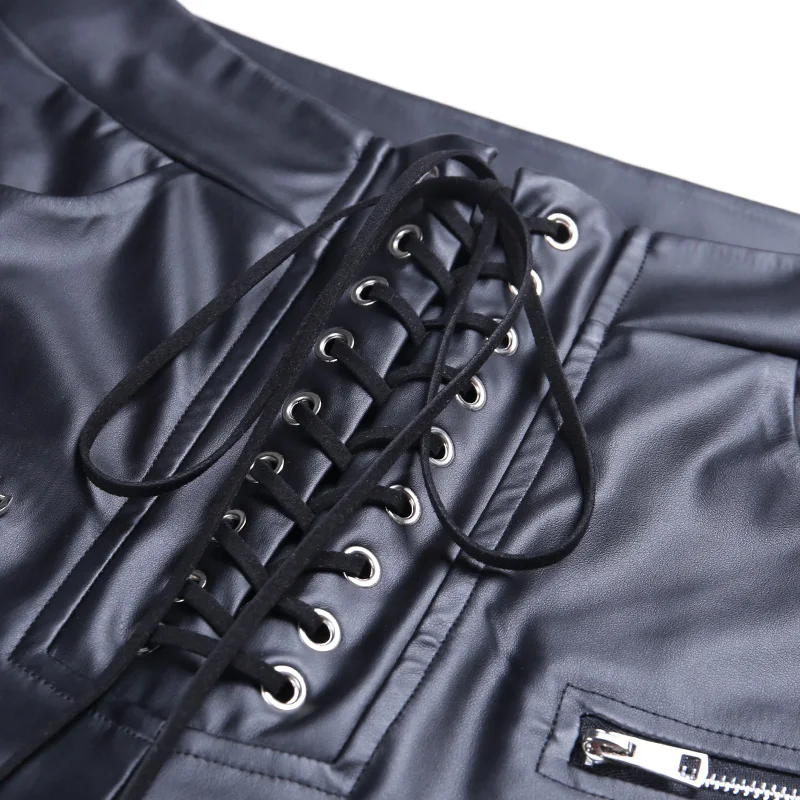 InstaHot Black Faux PU Leather Pencil Pants Lace Up High Waist Slim Skinny Streetwear Autumn Casual Trousers Women 2021 Hot Sale
InstaHot Black Faux PU Leather Pencil Pants Lace Up High Waist Slim Skinny Streetwear Autumn Casual Trousers Women 2021 Hot Sale