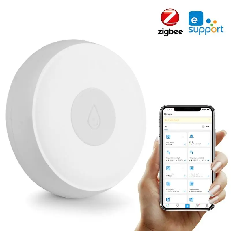 Умный датчик утечки воды Ewelink Zigbee, беспроводной детектор утечки воды с оповещением, детектор уровня перелива
Умный датчик утечки воды Ewelink Zigbee, беспроводной детектор утечки воды с оповещением, детектор уровня перелива