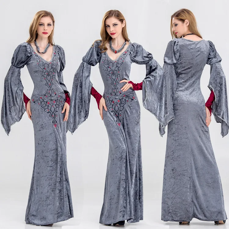 Halloween Stage Performance Costume High Cold Long Dress Queen Vampire Noble And Elegant Suit Photography Costume
Halloween Stage Performance Costume High Cold Long Dress Queen Vampire Noble And Elegant Suit Photography Costume
