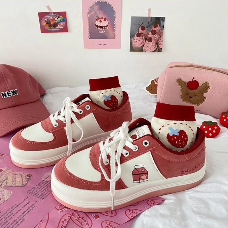 2021 Kawaii Zapatillas Mujer летняя модная Вулканизированная обувь розового цвета в японском стиле Лолита повседневная женская обувь в стиле пэчворк
2021 Kawaii Zapatillas Mujer летняя модная Вулканизированная обувь розового цвета в японском стиле Лолита повседневная женская обувь в стиле пэчворк