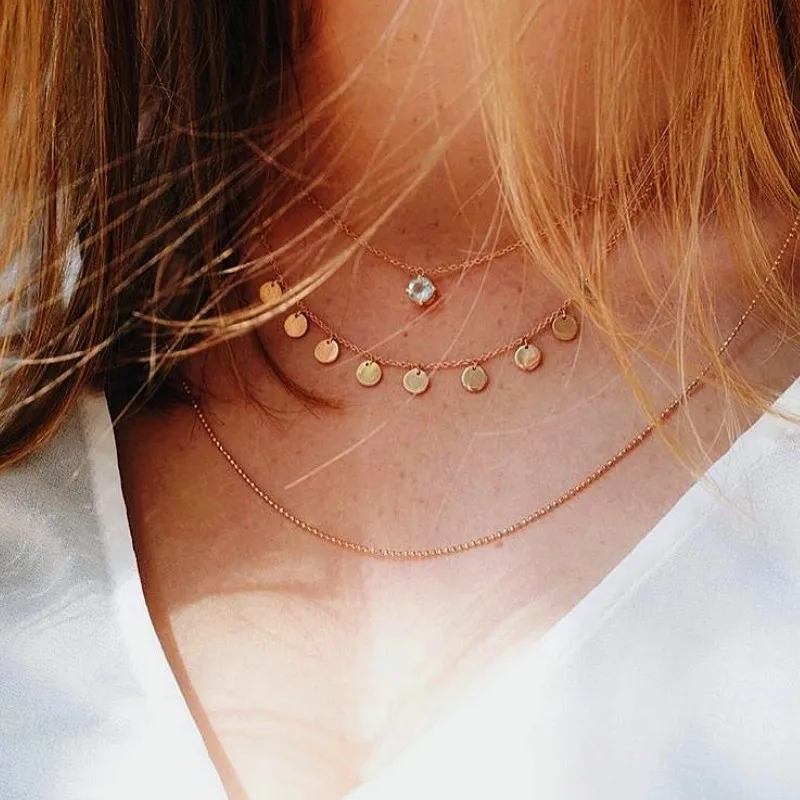 2021 New Fashion Sweet Multi-layer Disc Pendant Necklace for Women Clavicle Chain Jewelry Girl Gift
2021 New Fashion Sweet Multi-layer Disc Pendant Necklace for Women Clavicle Chain Jewelry Girl Gift