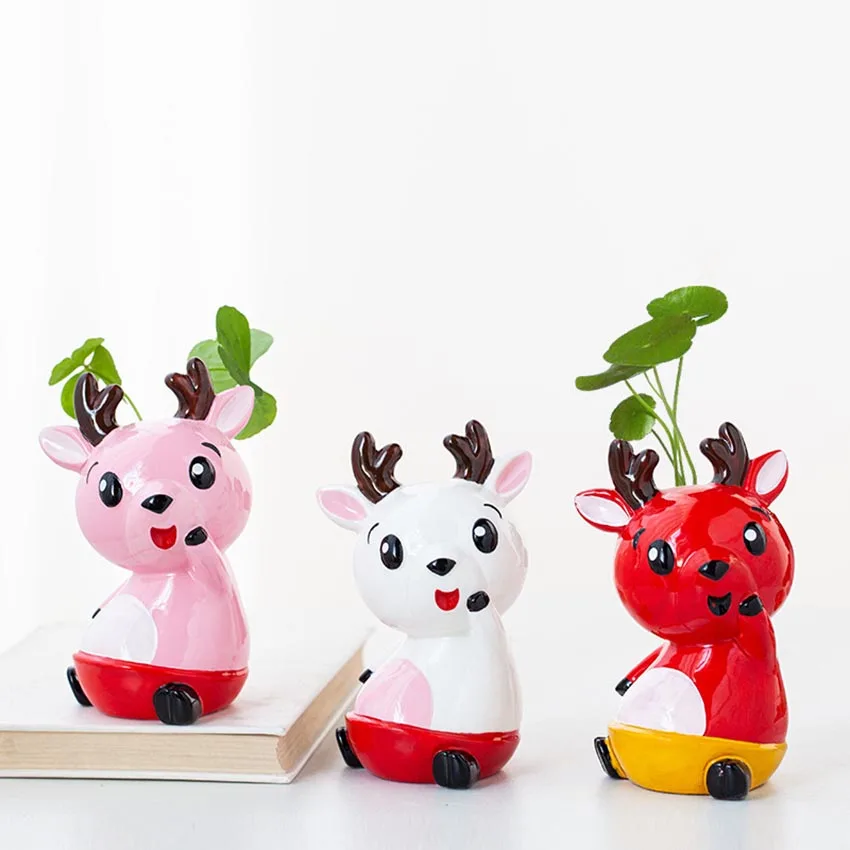 Fawn Animal Decoration Bonsai Flower Creative Hydroponic Vessel Decoration Home Personality Cute Cartoon Succulent Potted Plant
Fawn Animal Decoration Bonsai Flower Creative Hydroponic Vessel Decoration Home Personality Cute Cartoon Succulent Potted Plant