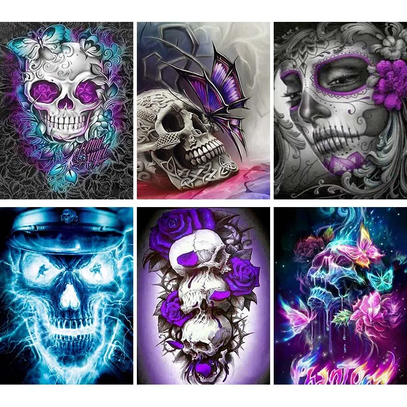 5D DIY Square Round Diamond Embroidery Skeleton Butterfly Mosaic Diamond Painting Skull Cross Stitch Rhinestone Decor Gift I78 
5D DIY Square Round Diamond Embroidery Skeleton Butterfly Mosaic Diamond Painting Skull Cross Stitch Rhinestone Decor Gift I78