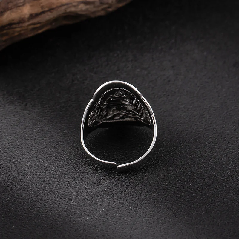 2021 new style Chinese Zhong Kui defeat the devil bat Men's Rings Punk trend Opening can be adjusted men's ring wholesale |