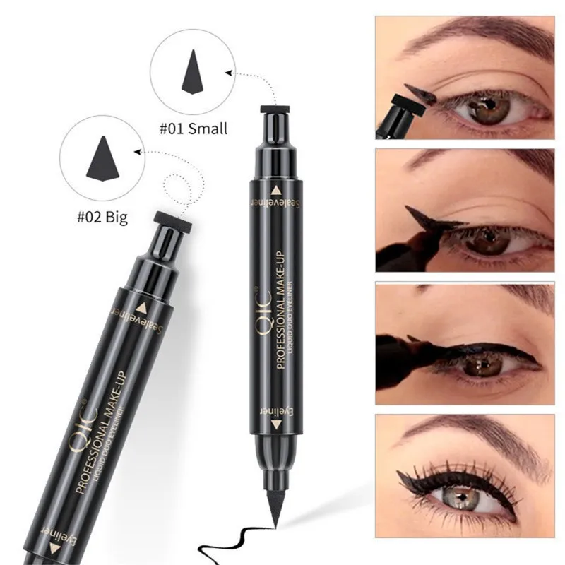 

Cat Eyes Eyeliner Stamp Pen Double-headed Winged Makeup Eye Liner Template 2 Sizes Seal Eyeliner Make up Cosmetics Tool Pen