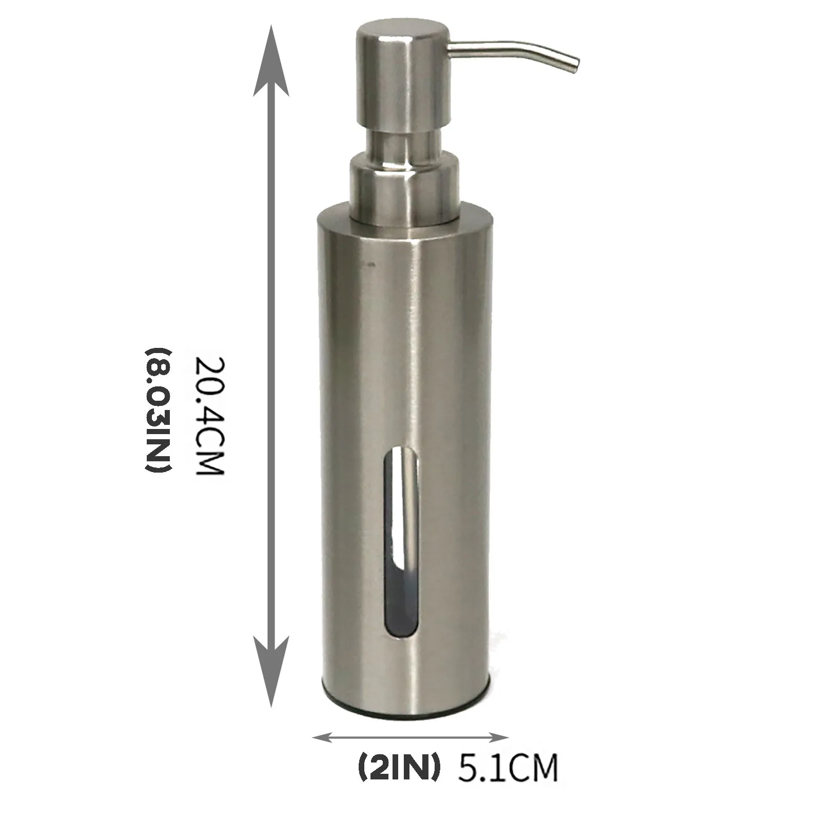 45#Stainless Steel Soap Dispenser with Visible Window Lotion Shampoo Dispensers liquid soap dispenser bottle gel 304 stainless
45#Stainless Steel Soap Dispenser with Visible Window Lotion Shampoo Dispensers liquid soap dispenser bottle gel 304 stainless