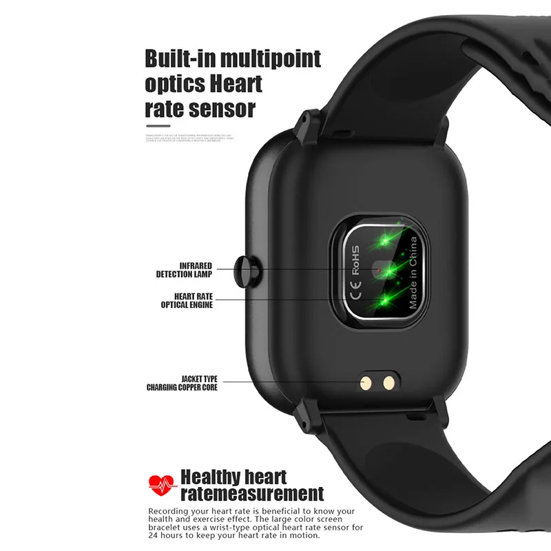 Fashion Smart Watch Fitness Heart Rate Blood Pressure Multifunctional Sports Watches Men Woman Waterproof Smartwatch For Samsung
Fashion Smart Watch Fitness Heart Rate Blood Pressure Multifunctional Sports Watches Men Woman Waterproof Smartwatch For Samsung