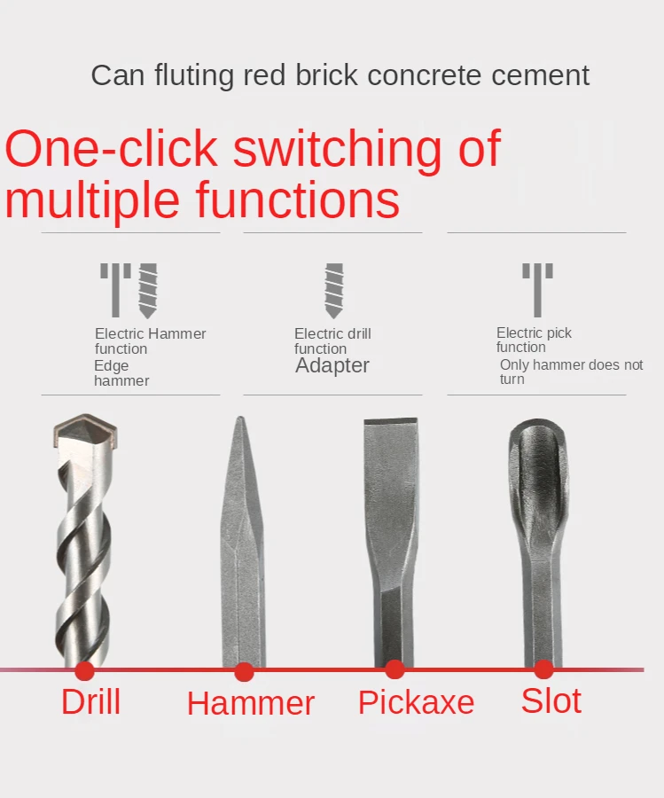 220V Electric hammer multifunctional high-power wall piercing impact drill electric drill dual use industrial household
220V Electric hammer multifunctional high-power wall piercing impact drill electric drill dual use industrial household