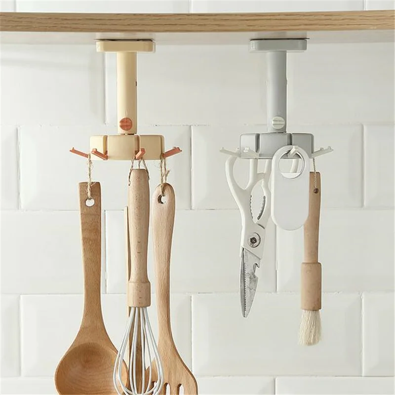 Kitchen Hook Multi-Purpose Hooks 360 Degrees Rotated Rotatable Rack For Organizer and Storage Spoon Hanger Accessories
Kitchen Hook Multi-Purpose Hooks 360 Degrees Rotated Rotatable Rack For Organizer and Storage Spoon Hanger Accessories